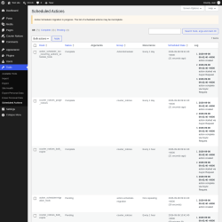Page screenshot: Tools &rarr; Scheduled Actions