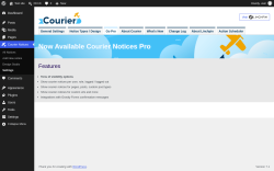 Page screenshot: Courier Notices &rarr; Design Studio &rarr; 
				Go Pro			