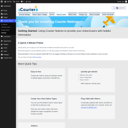 Page screenshot: Courier Notices &rarr; Design Studio &rarr; 
				About Courier			