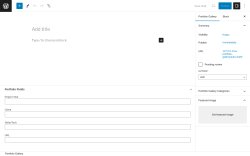 Page screenshot: Portfolio Gallery → Add New