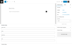 Page screenshot: Portfolio Gallery → Add New