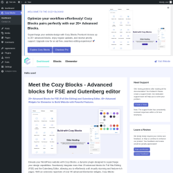Page screenshot: Cozy Blocks