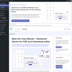 Page screenshot: Cozy Blocks