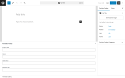 Page screenshot: Portfolio Gallery → Add New