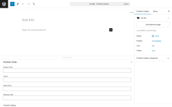 Page screenshot: Portfolio Gallery → Add New Portfolio