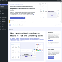 Page screenshot: Cozy Blocks