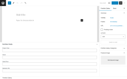 Page screenshot: Portfolio Gallery → Add New