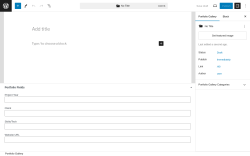 Page screenshot: Portfolio Gallery → Add New