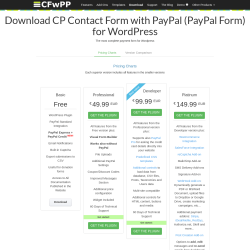 Page screenshot: CP Contact Form with PayPal → Upgrade