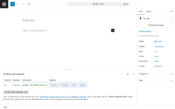 Page screenshot: Add Post &lsaquo; Test site &mdash; WordPress