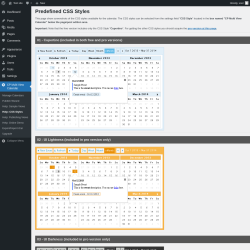 Page screenshot: CP Multi View Calendar &rarr; Help: CSS Styles