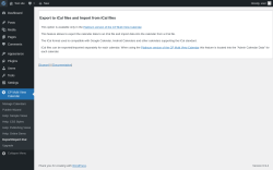 Page screenshot: CP Multi View Calendar &rarr; Export/Import iCal