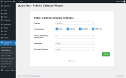 Page screenshot: CP Multi View Calendar &rarr; Publish Wizard