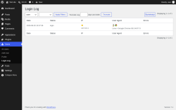 Page screenshot: Users &rarr; Login Log