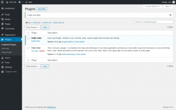 Page screenshot: Plugins ‹ Test site — WordPress