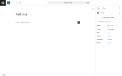 Page screenshot: Add Page ‹ Test site — WordPress