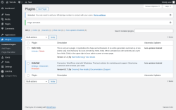 Page screenshot: Plugins ‹ Test site — WordPress