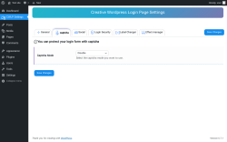 Page screenshot: CWLP Settings → captcha