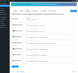 Page screenshot: CWLP Settings → Social