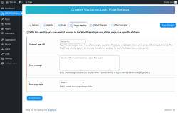 Page screenshot: CWLP Settings → Login Security
