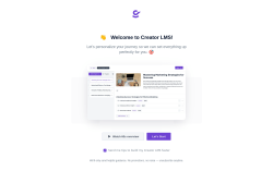 Page screenshot: Setup Wizard - Creator LMS