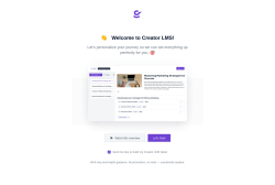 Page screenshot: Setup Wizard - Creator LMS