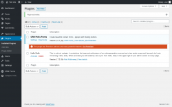 Page screenshot: Plugins ‹ Test site — WordPress