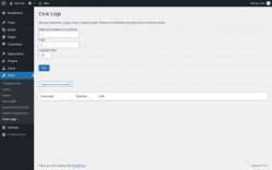 Page screenshot: Tools &rarr; Cron Logs