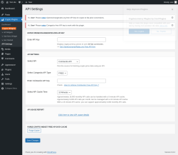 Page screenshot: Crypto Plugins → API Settings