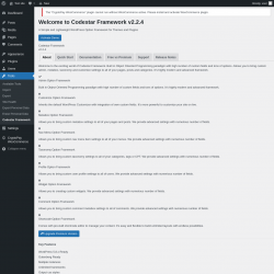 Page screenshot: Tools → Codestar Framework