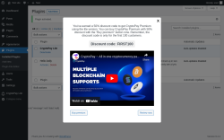 Page screenshot: Plugins ‹ Test site — WordPress