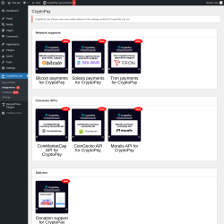 Page screenshot: CryptoPay Lite → Integrations 