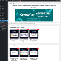 Page screenshot: CryptoPay Lite → Integrations 