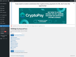 Page screenshot: CryptoPay Lite → Settings