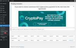 Page screenshot: CryptoPay Lite → Pending reminders