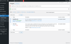 Page screenshot: Plugins ‹ Test site — WordPress