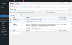 Page screenshot: Plugins ‹ Test site — WordPress