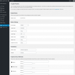 Page screenshot: CryptoThanks