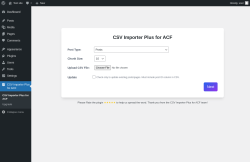 Page screenshot: CSV Importer Plus for ACF
