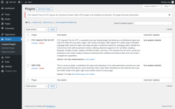 Page screenshot: Plugins ‹ Test site — WordPress