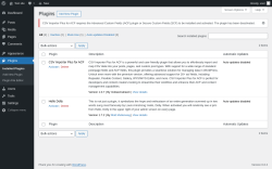 Page screenshot: Plugins ‹ Test site — WordPress