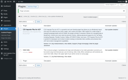 Page screenshot: Plugins ‹ Test site — WordPress