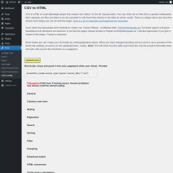 Page screenshot: Tools → CSV to HTML
