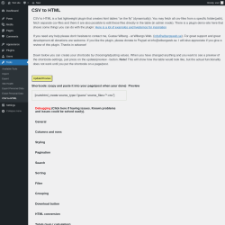 Page screenshot: Tools → CSV to HTML