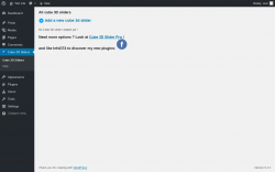 Page screenshot: Cube 3D Sliders