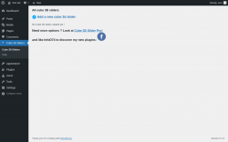 Page screenshot: Cube 3D Sliders