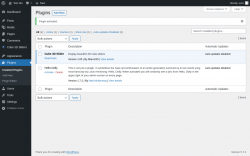 Page screenshot: Plugins &lsaquo; Test site &mdash; WordPress