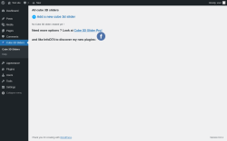 Page screenshot: Cube 3D Sliders