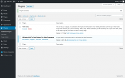 Page screenshot: Plugins ‹ Test site — WordPress