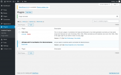 Page screenshot: Plugins ‹ Test site — WordPress